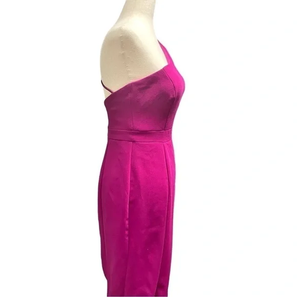 Xscape One Shoulder Evening Gown Pink Size 2 - Picture 7 of 16
